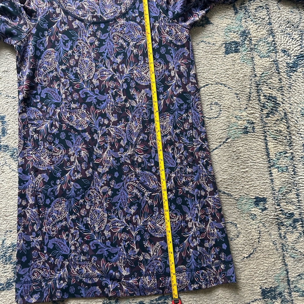 XPS J. Jill Fit Paisley Print dress in Purple and Blue and black prints. - Picture 9 of 10